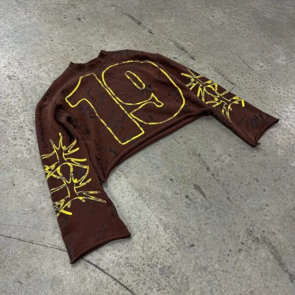 Y2K Harajuku Number Graphic Sweatshirt – Vintage Streetwear Hoodie for Men and Women