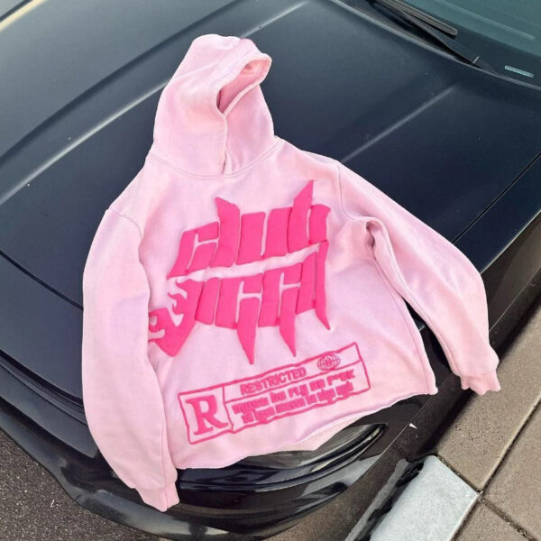 New autumn men's and women's sweatshirts trendy street style letter foam loose hooded tops