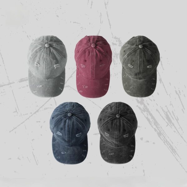 Vintage Washed Distressed Baseball Cap | Unisex Retro Streetwear Dad Hat | 2025 Trendy Faded Brim Cap