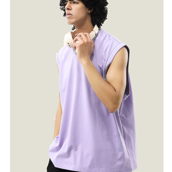 Men’s Cooling Reversible Sports Tank – Colorblock 7A Antibacterial Sleeveless Training Vest